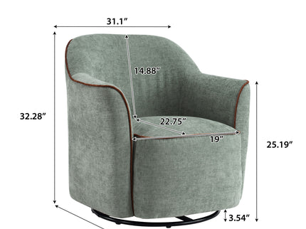 360° Swivel Accent Chair With Flared Arms