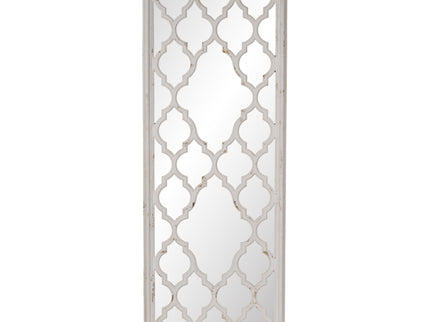Distressed Floor Mirror, Full Body Mirror For Bathroom Bedroom Living Room - White