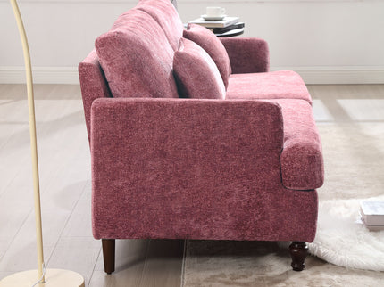Mid Century Modern Fabric Loveseat Sofa, 2 Seat Upholstered Couch