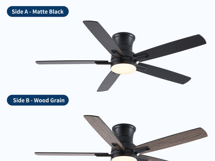 Mordern Flush Mount Ceiling Fan With Light And Remote Control