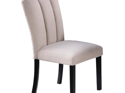 2 Tone Dining Table Set With Upholstered Side Chairs