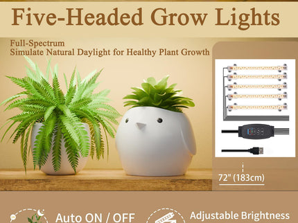 9 Tiered Indoor Plant Stand With 5 Adjustable Grow Lights