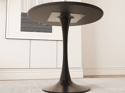 Round Dining Table Set With Tulip Design And 2 Chairs
