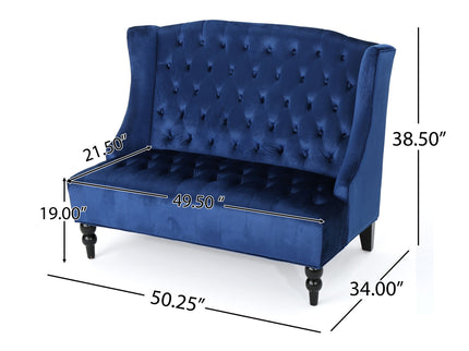 Nurturing - Upholstered Loveseat With Wing Back And Diamond Tufting
