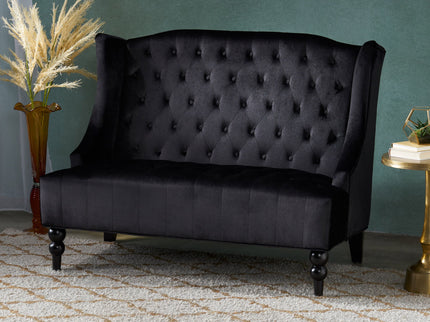 Nurturing - Upholstered Loveseat With Wing Back And Diamond Tufting