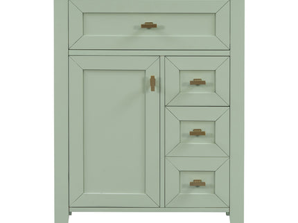 Bathroom Vanity With Sink, 3 Drawers & Cabinet With 2 Tier Door Storage Rack, Soft Close Doors & Drawers