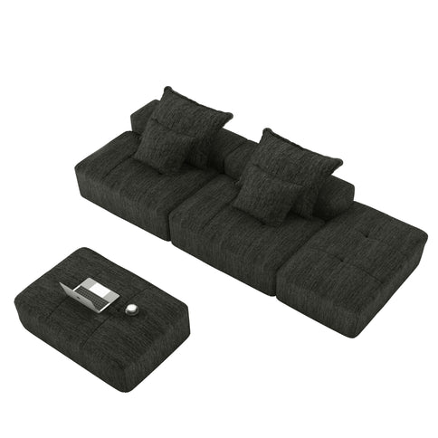 Modern Oversized Diy Combination Modular Sectional Sofa With Pillows