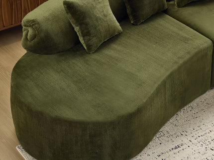 Modern Curved Sofa With Pillows