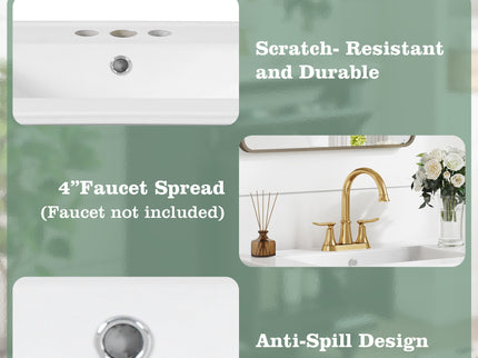 Modern Bathroom Vanity With Tip-Out Drawer And Soft-Close Hinges