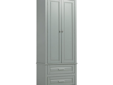 Tall Storage Cabinet With 2 Drawers For Bathroom