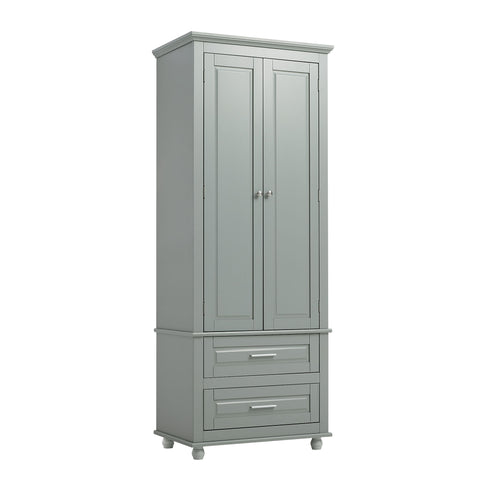 Tall Storage Cabinet With 2 Drawers For Bathroom