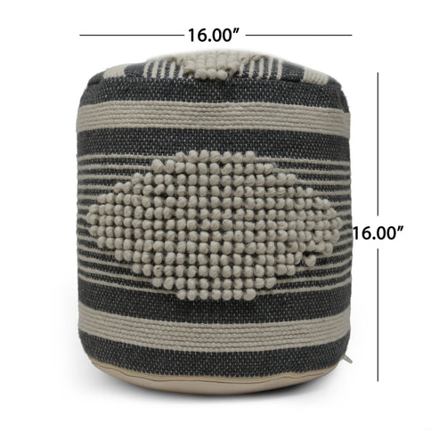 Diamond - Handcrafted Cylindrical Pouf