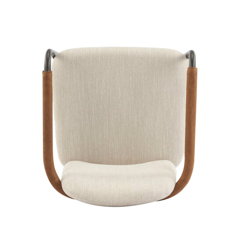 Modern Dining Chair Set With Durable Iron Frame And Comfortable Fabric Upholstery