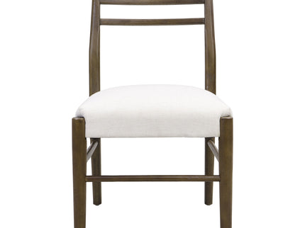 Farmhouse Style Dining Chair Set With Ladder Back Design