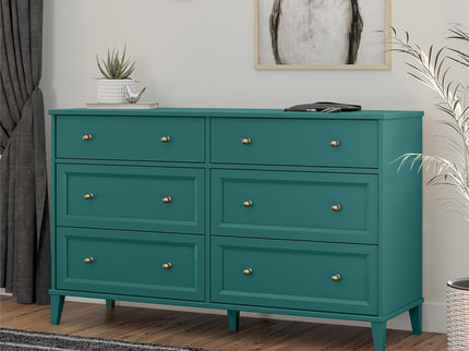 Monticello - 6 Drawer Dresser - Green