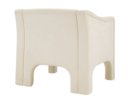 Barrel Accent Chair With Enclosed Arms