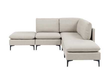 Upholstered Modular Sectional With Tall Legs, Medium Firm Seat
