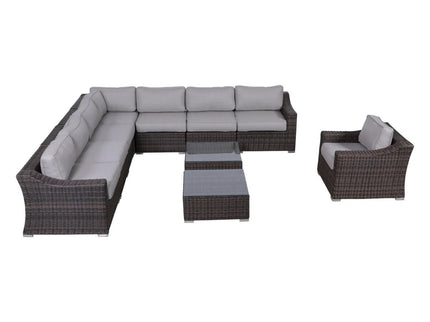 Outdoor Wicker Conversation Set With Cushions, All Weather