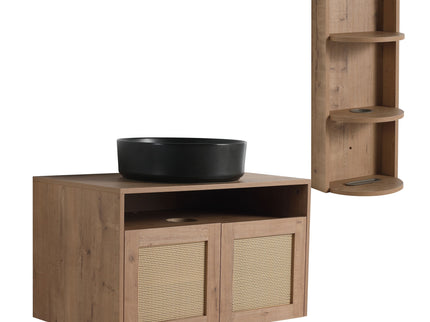 Bathroom Vanity & Art Sink And Storage Rack, Float Mounting Design