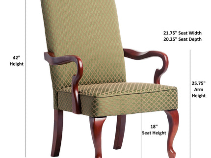Delaney - Elegant Gooseneck Arm Chair With High Back