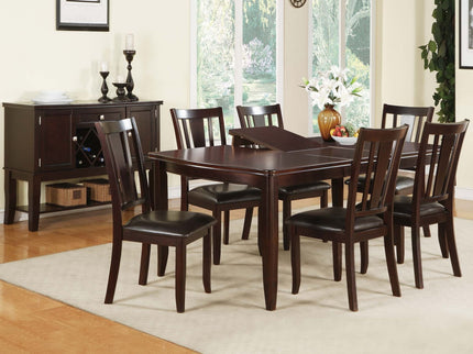 Dining Table With Built In Butterfly Leaf, Rectangle Shape, Extendable - Espresso