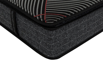 15" Euro Top Gel Memory Foam Hybrid Mattress With Pocket Coils, Cooling & Edge Support - Black - Queen