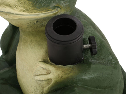 Charming Frog Prince Umbrella Base With Concrete Design - Green