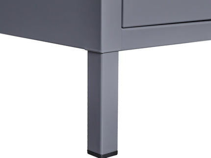 9 Door Lockers With Lock For Storage In Office, School, Gym, And Bedroom - Gray