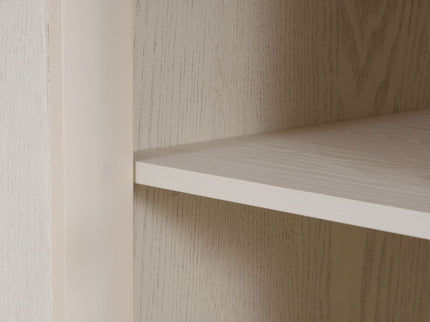 Wood Sideboard With Adjustable Shelves And Storage Cabinet - White Washed