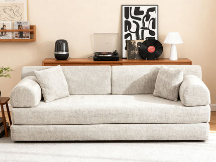 Convertible Sleeper Sofa Bed, Folding Mattress Couch - Light Camel