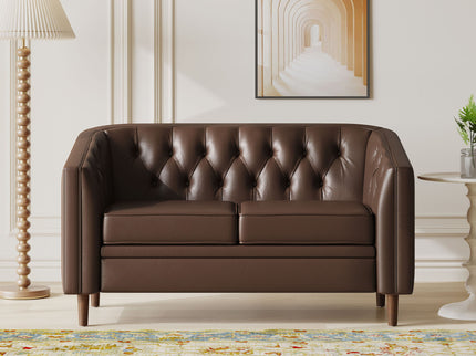 Sophisticated Loveseat With Diamond Stitched Detailing