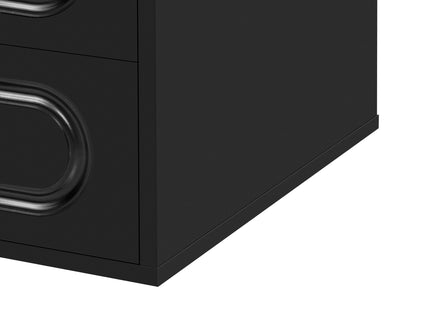 Bathroom Vanity Cabinet With Sink, 2 Drawers - Black