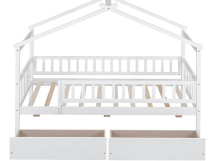 House Bed With 2 Drawers