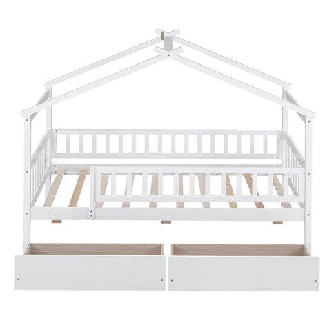 House Bed With 2 Drawers