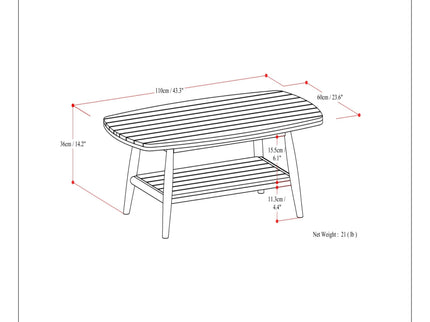 Bayshore - Outdoor Coffee Table - Light Teak