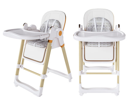 Convertible Baby High Chair To Rocker With 5 Point Harness