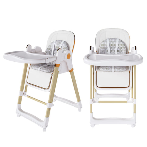 Convertible Baby High Chair To Rocker With 5 Point Harness