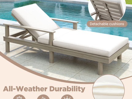 5 Position Adjustable Outdoor Chaise Lounge