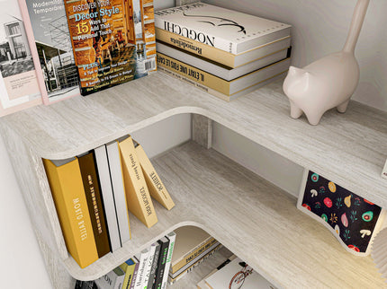L-Shaped Corner Bookshelf