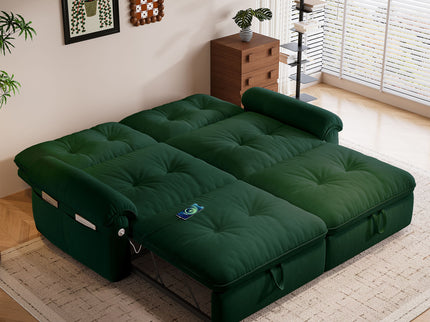 Cloud Like Convertible Sofa Bed For Living Rooms - Green