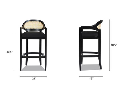 Americana - Mid-Century Modern Cane Back Counter Stool