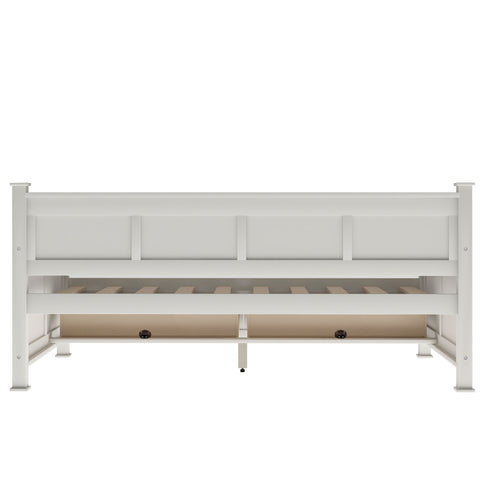 Modern Daybed With 2 Large Drawers, X Shaped Frame