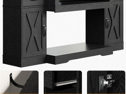 TV Stand With Adjustable Shelves & Double Doors
