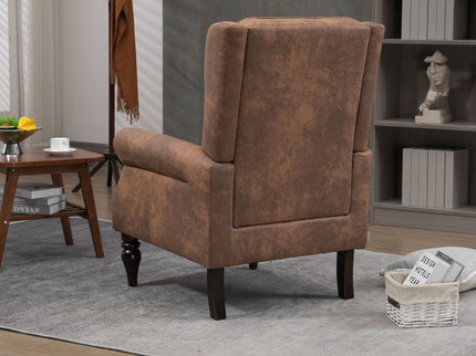 Modern Accent Armchair With Sturdy Wood Legs