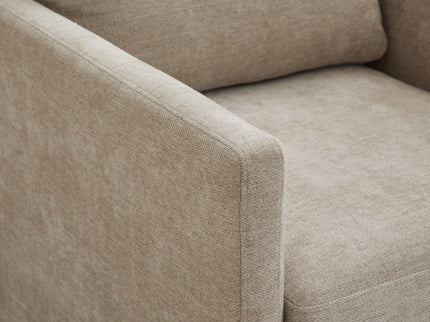 Modern Square Upholstered Swivel Accent Chair With Metal Base