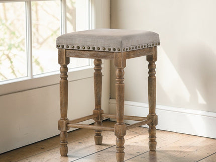 Farsiris - Weathered Counter Height Stool (Set 2) - Beige