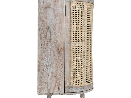 TV Console With Cane Doors - Multicolor