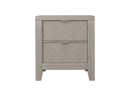 2 Drawer Nightstand - Light Gray