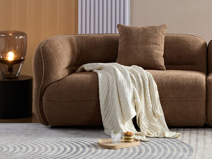 Sectional Sofa With Durable Fabric, Solid Wood Frame, And High Density Sponge Fill