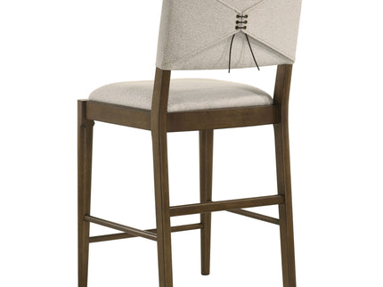 Crispin - 5 Piece Counter Height Dining Set With Upholstered Chairs - Brown
